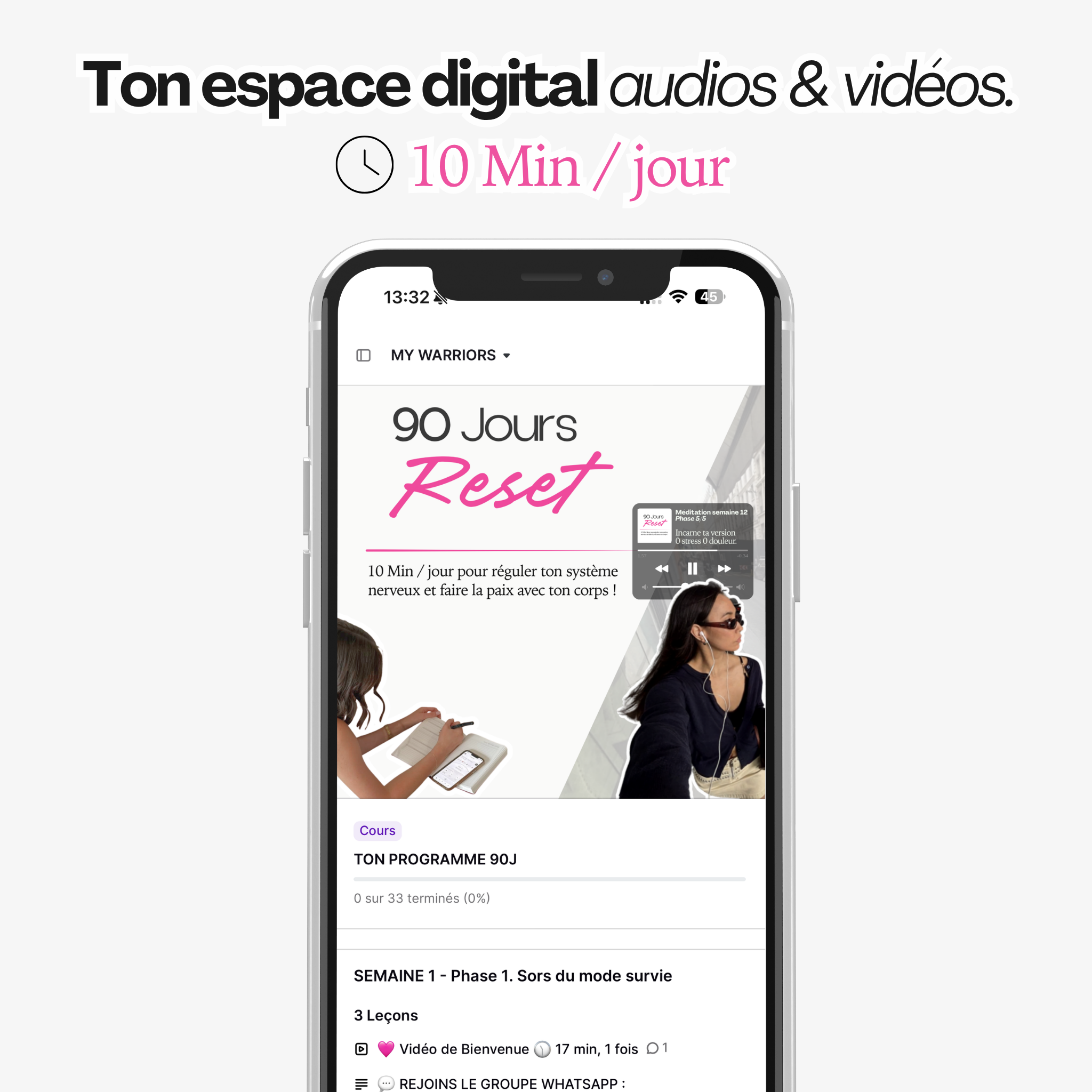 Programme - 90 jours pour un esprit apaisé dans un corps soulagé